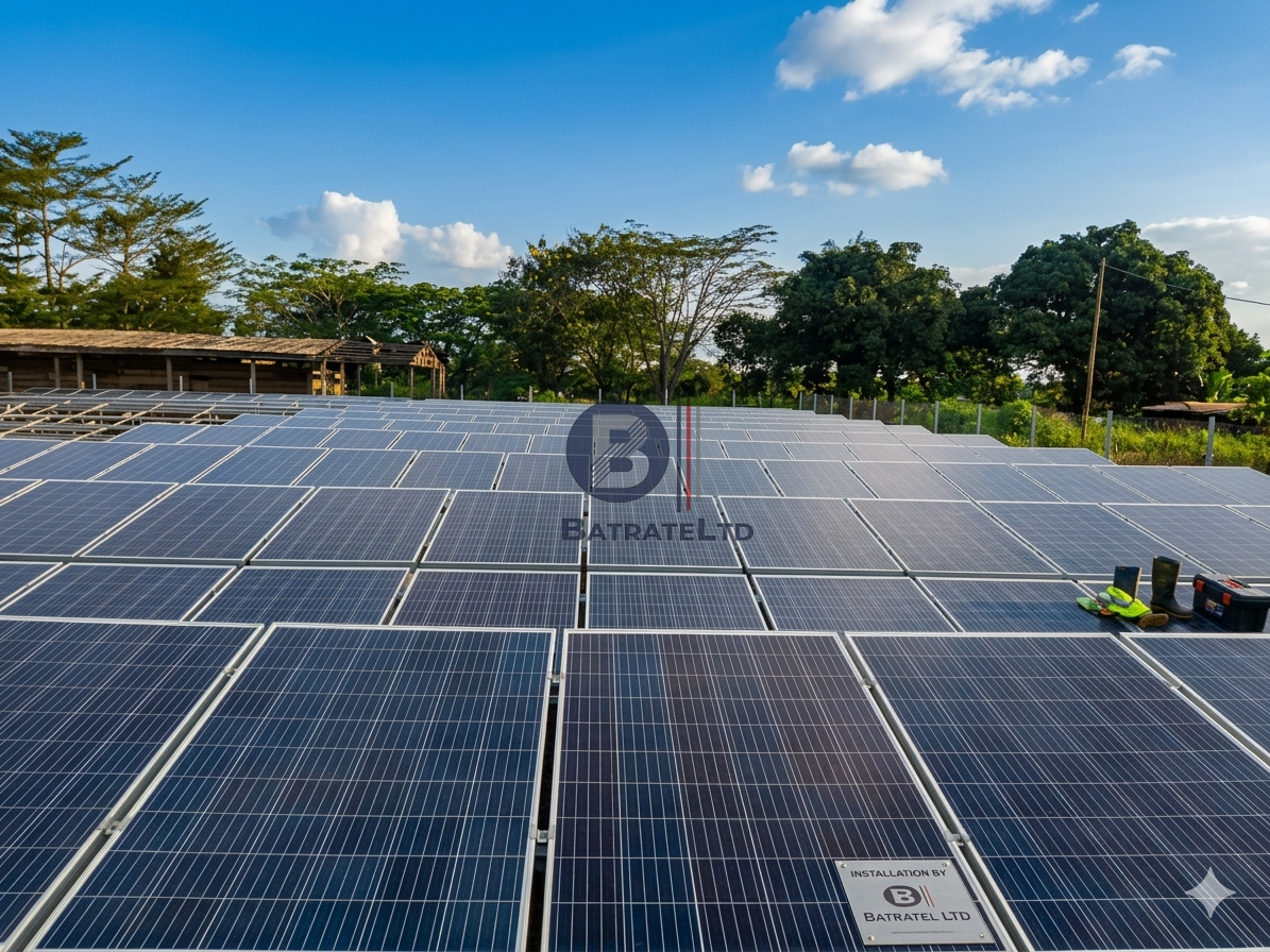 ELECTRIFICATION PAR ENERGIE SOLAIRE PHOTOVOLTAÏQUE (construction d’une centrale solaire, transport et distribution, pose de 100 lampadaire solaire) – Image 3